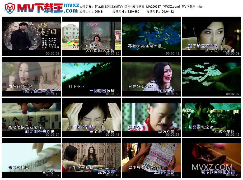 何龙雨-赌徒泪(MTV)_国语_流行歌曲_MA200337